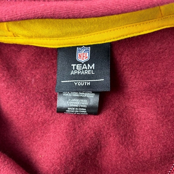 Washington Commanders Youth XL Jacket Sweater Burgundy Gold NWT NFL Apparel - Picture 12 of 14